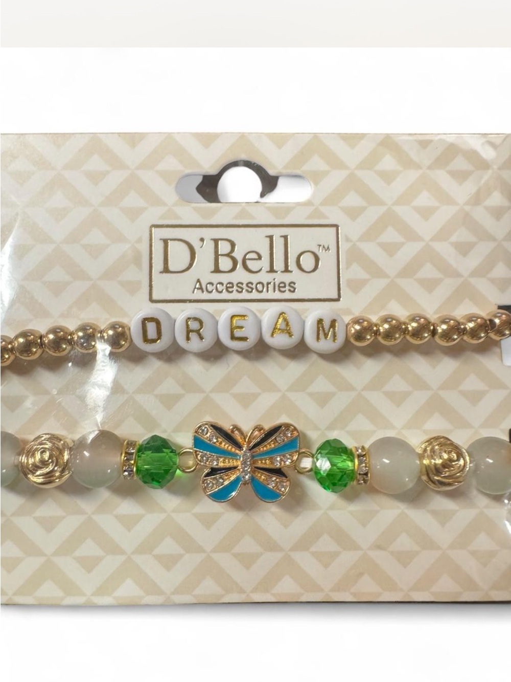 D’Bello Butterfly and Dream Beaded Bracelet Set